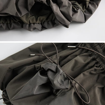 Lace Knot Elastic Design Shorts For Women