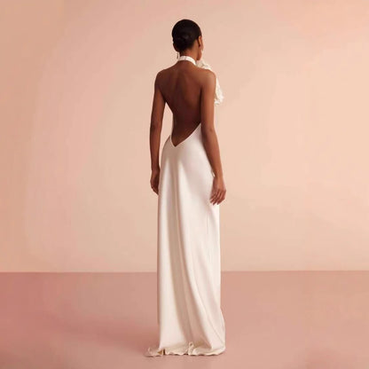 Halter Backless Evening Dress Niche Elegant