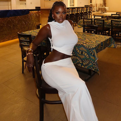 Slim Fit Fashion Casual Skirt Suit Irregular Top Hip Skirt