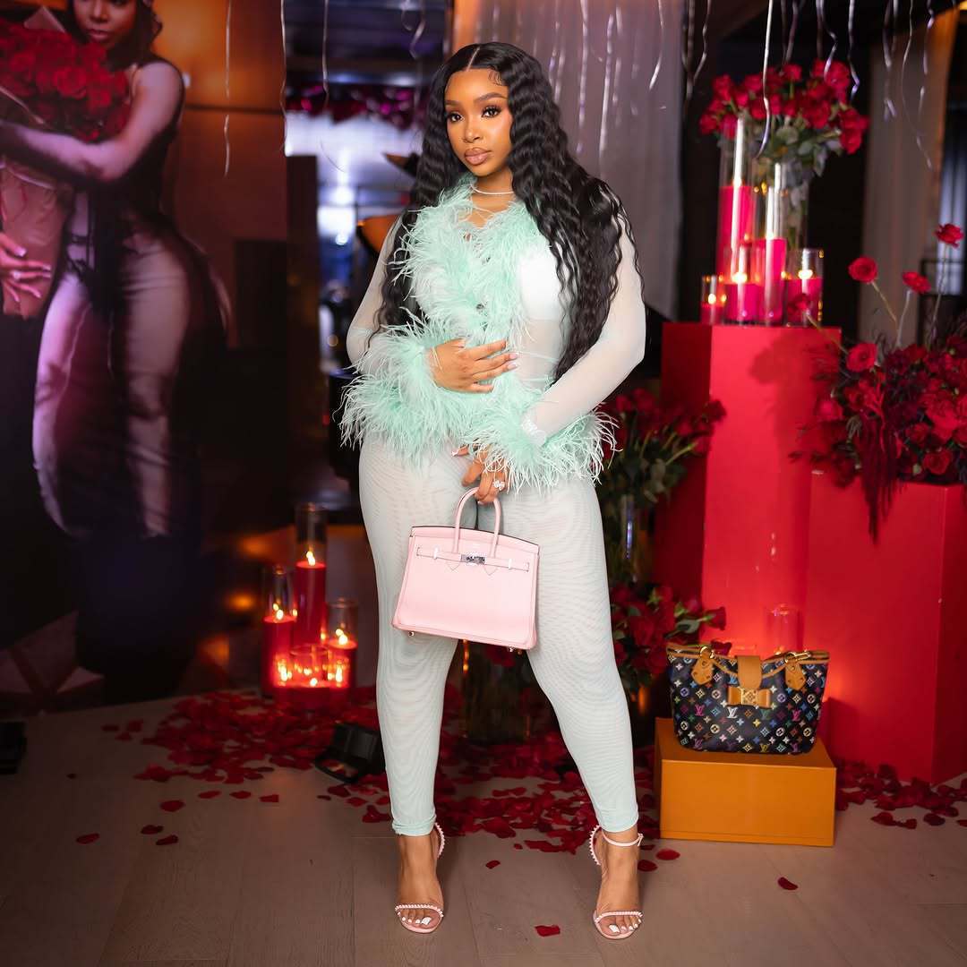 Fur Collar Trendy Lace Up Top Tight Stretch Trousers Suit