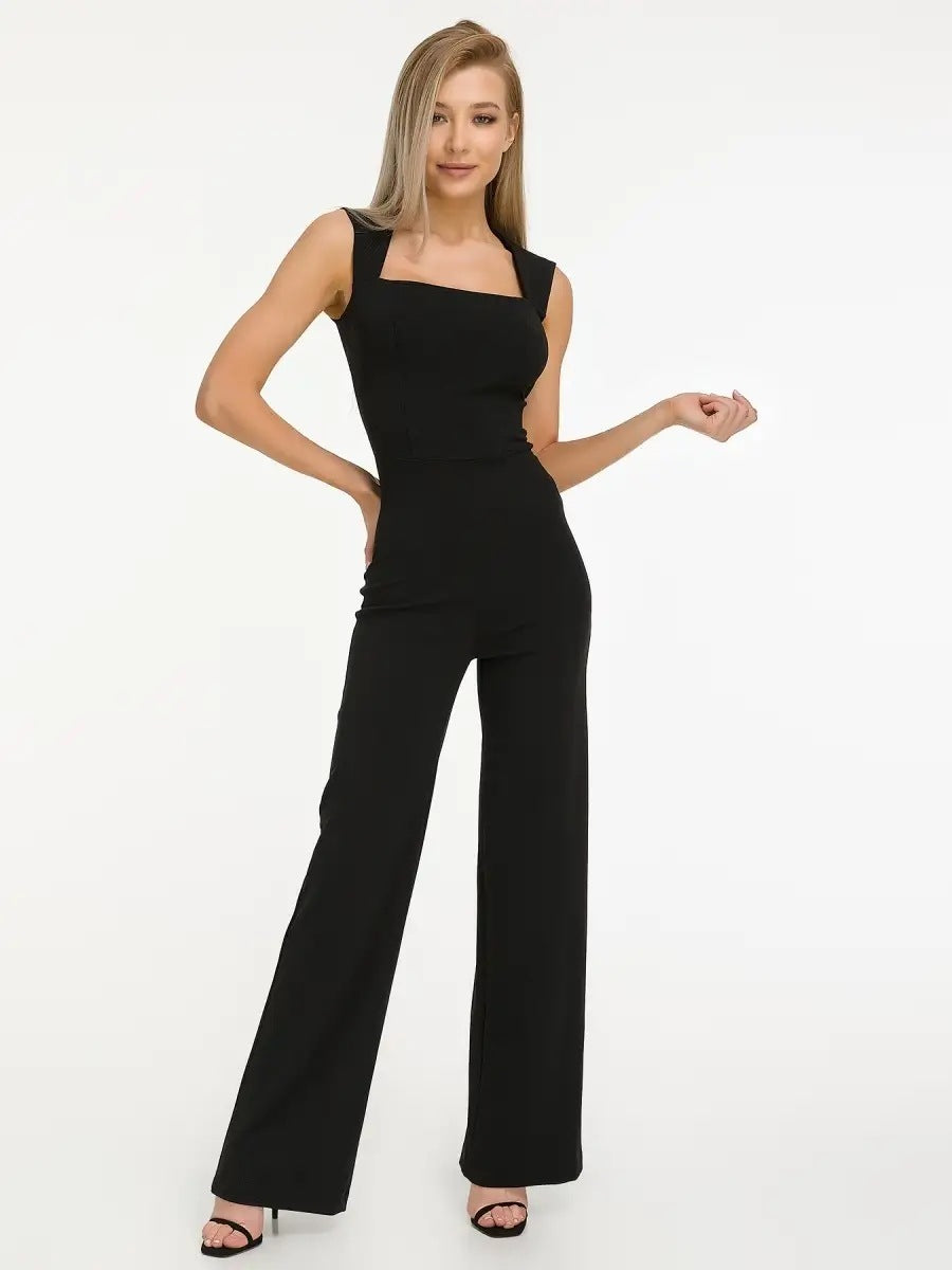 High Waist Wide Leg One-piece Trousers