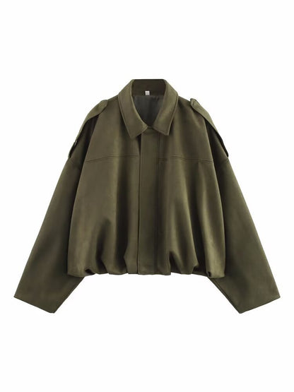 Women's European And American Style French Suede Texture Effect Coat