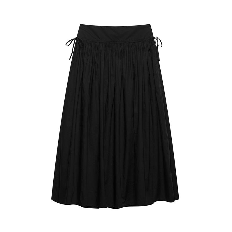 Vintage Wrap Short Top Poplin Skirt Two-piece Set