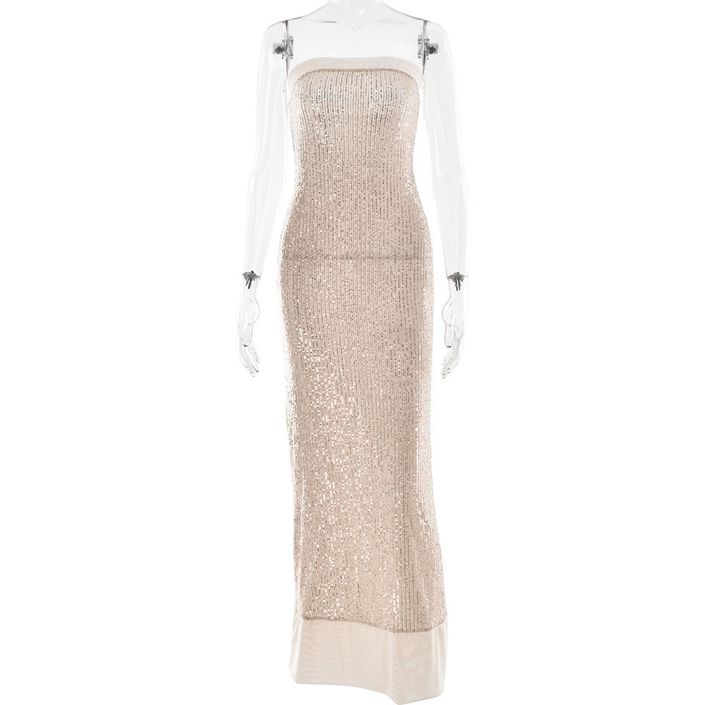 Women's Evening Dress Elegant Bandeau Slim-fit