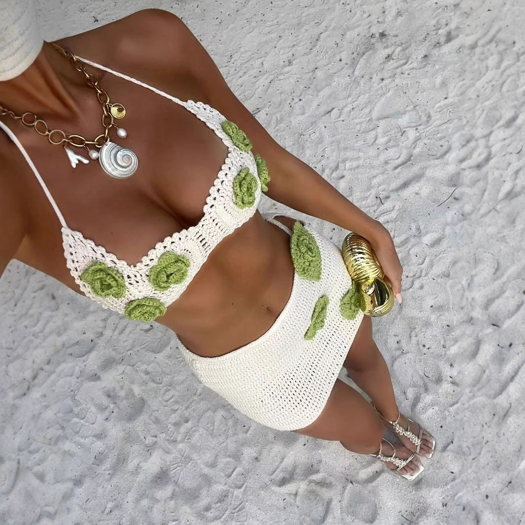 LF25001 Beach Hollow Knitting Bikini Suit New