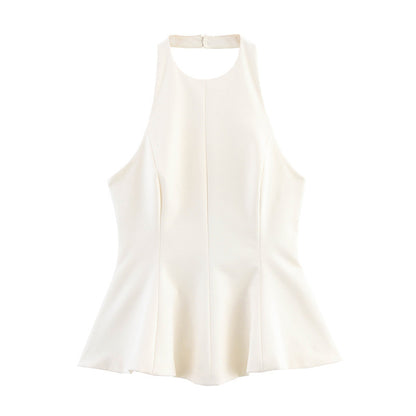 European And American Style Skinny Slimming Short Skirt Hem Stretch Sling Top