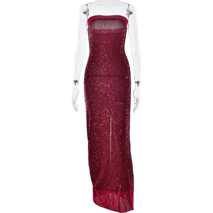 Women's Evening Dress Elegant Bandeau Slim-fit