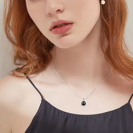 Projection Necklace Circular Collarbone Chain For Women