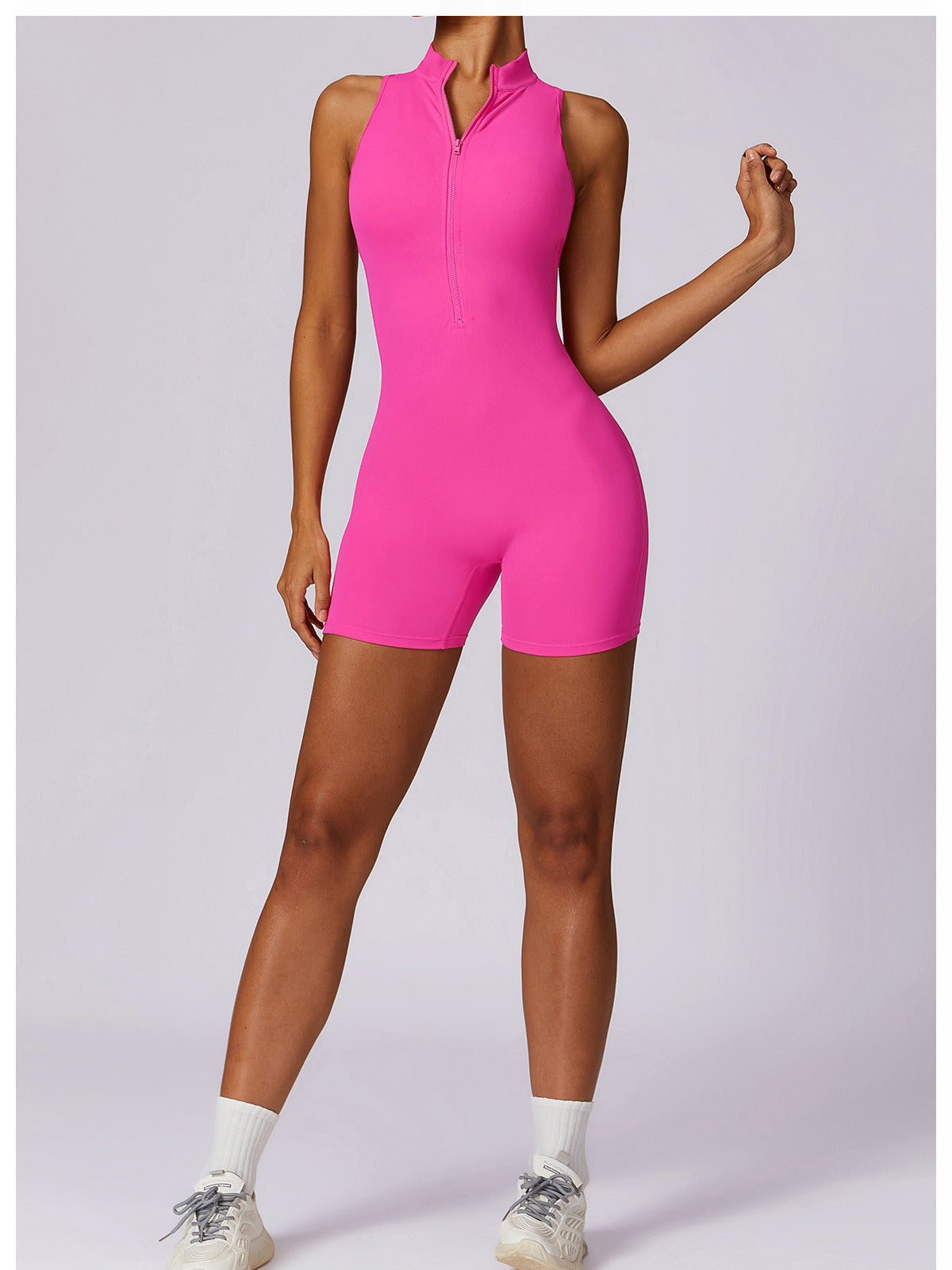 One Piece Yoga Suit Zipper Hip Lifting Tight Fitting Sports And Fitness Suit Swimsuit