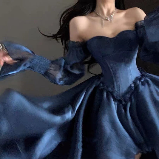 Women's Fashionable Temperament One-shoulder Dress