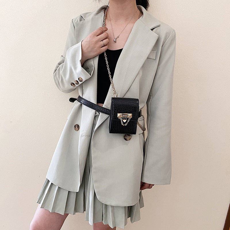 New Korean Style Stone Pattern Niche Design Messenger Bag