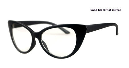 Classic Retro Women's Cat Eye Plain Glasses