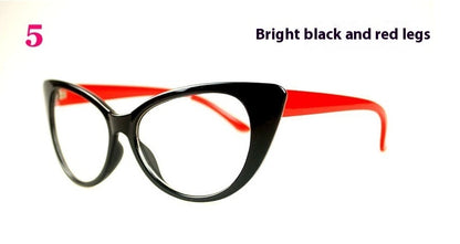 Classic Retro Women's Cat Eye Plain Glasses